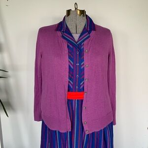 Craft & Borrow purple button cardigan petite XL in excellent condition